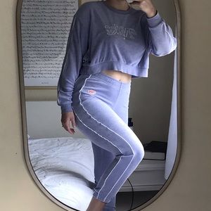 Nike two piece sweat suit set violet